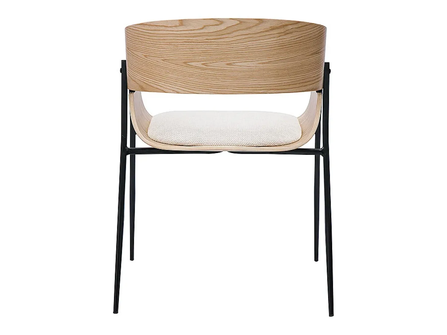 Silla de diseño negra y madera oscura WESS