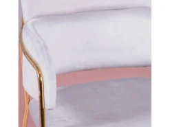 Silla de diseño tapizada en terciopelo y patas doradas - Cruiser - Gris