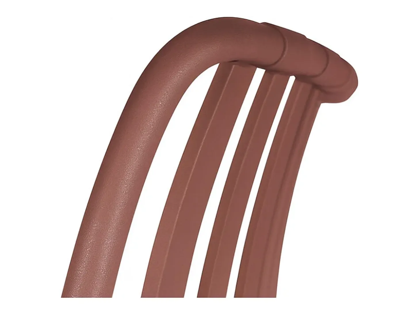 Silla de exterior Iside de plástico resistente, confort premium, color rojo ladrillo