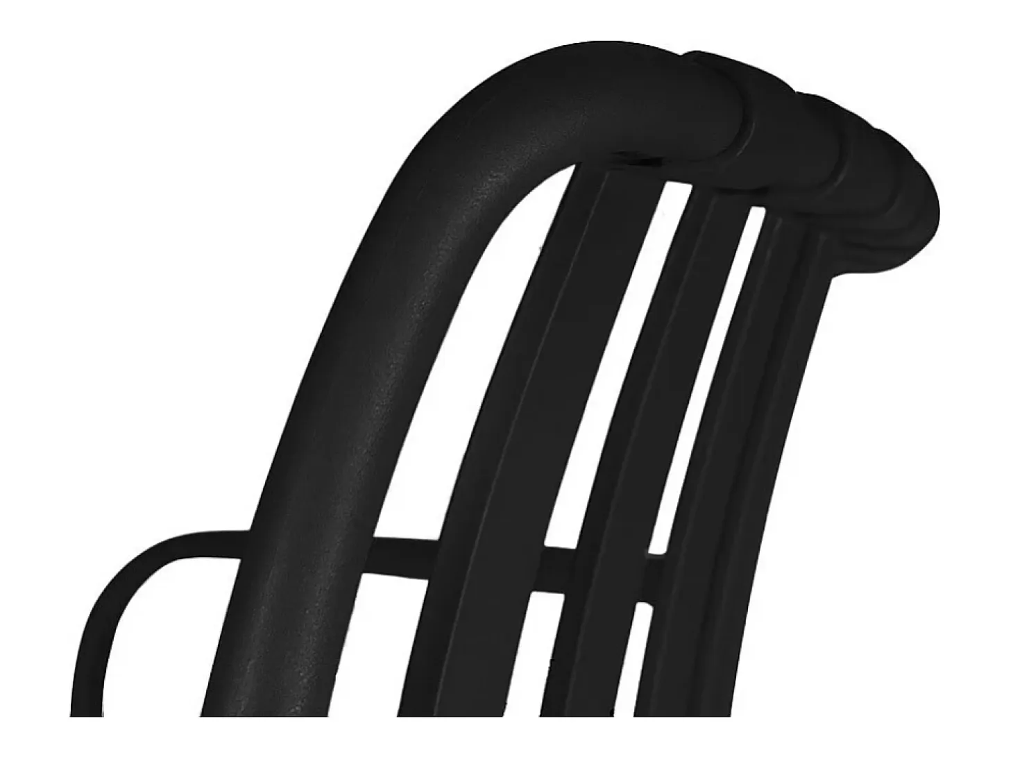 Silla de exterior Iside en plástico negro premium comfort con reposabrazos
