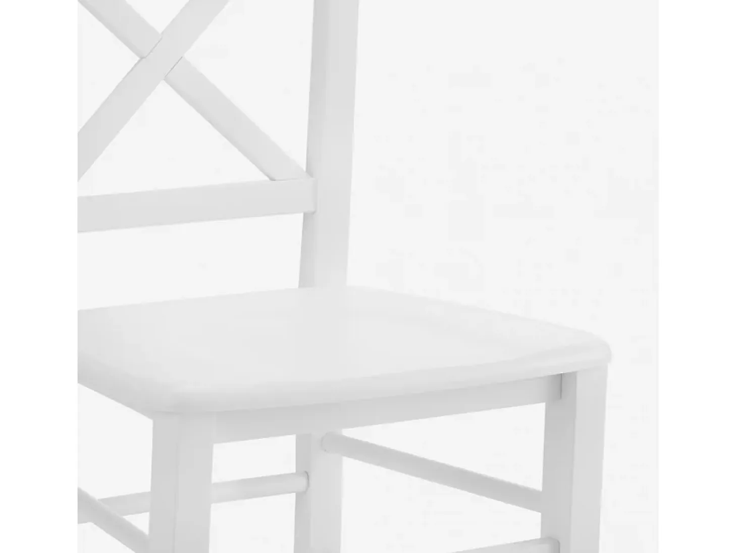 Silla de madera clásica rústica restaurante comedor bar Venezia Croce - Blanco