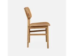 Silla de madera de hevea, set de 2 natural