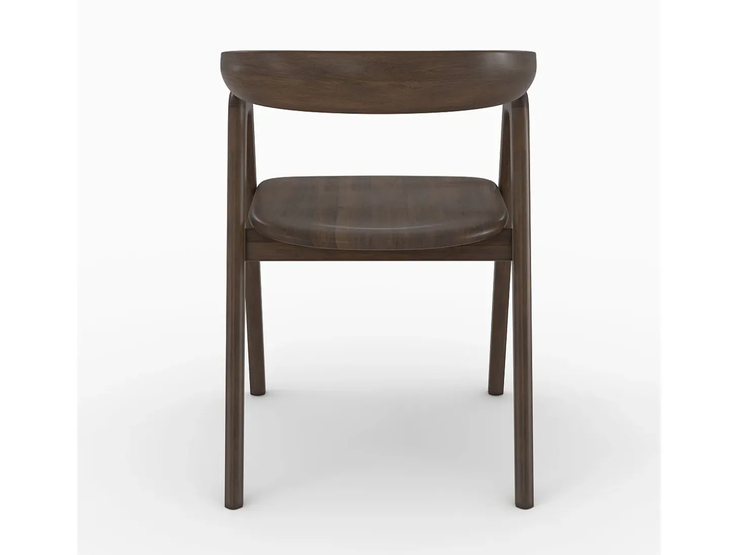 Silla de madera de hevea oscura con reposabrazos - Hawa
