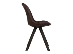 Silla de madera tapizada, marrón