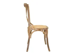 Silla De Madera Y Asiento De Ratan