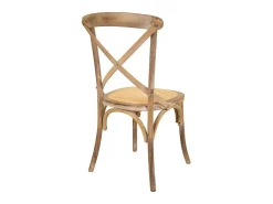 Silla De Madera Y Asiento De Ratan