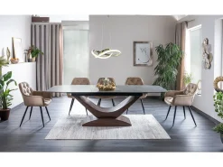 Silla de mesa Cherry Velvet marrón