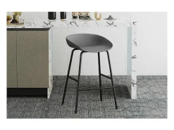 Silla de mostrador de diseño gris. Colección SIRA