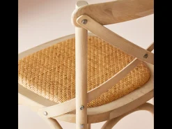 Silla de mostrador de madera maciza y rejilla L50 cm - BISTROT