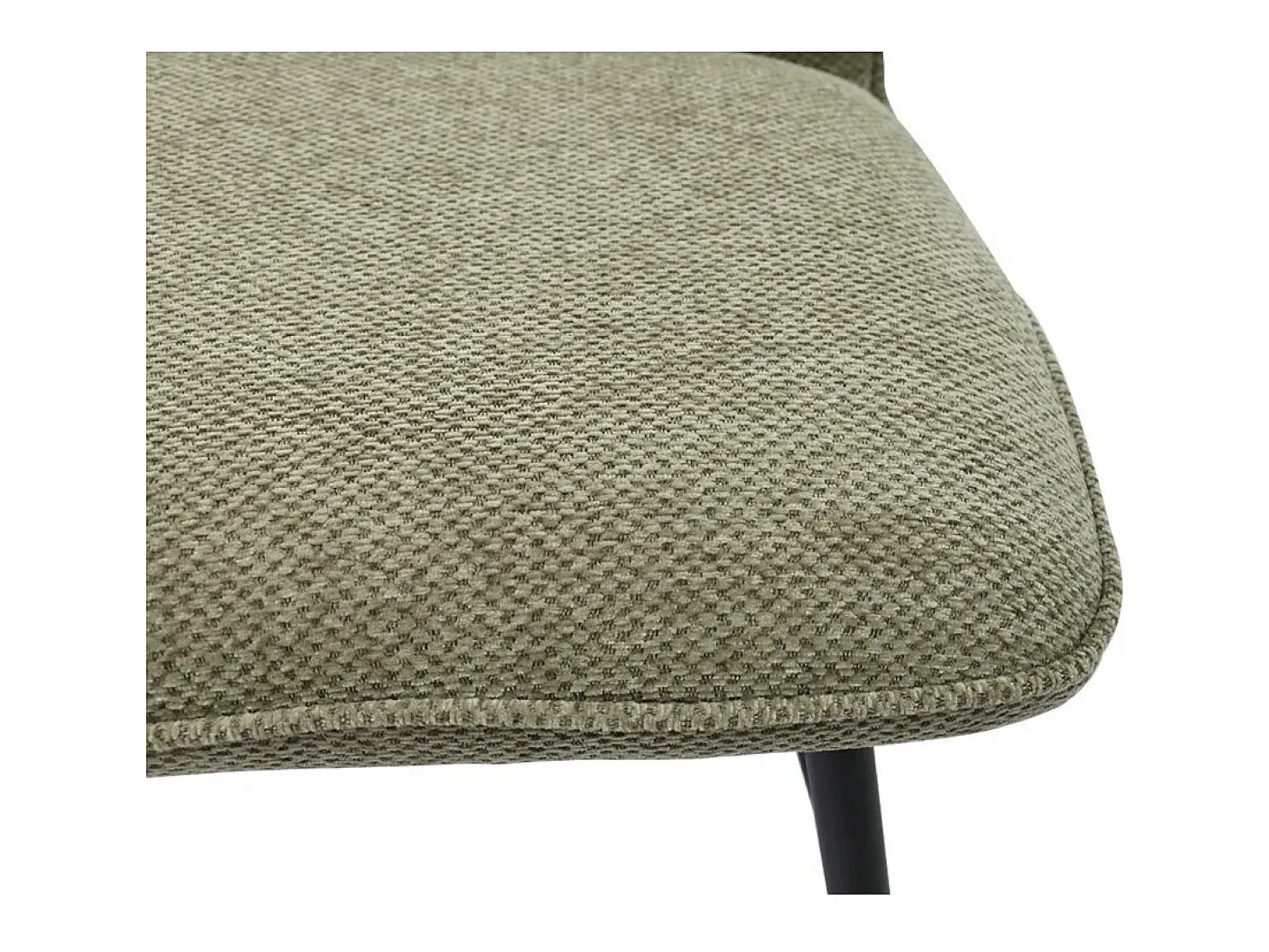 Silla de mostrador giratoria CROFT – Tela beige arena – Patas de metal negro – Altura 103 cm – Estilo diseño/industrial