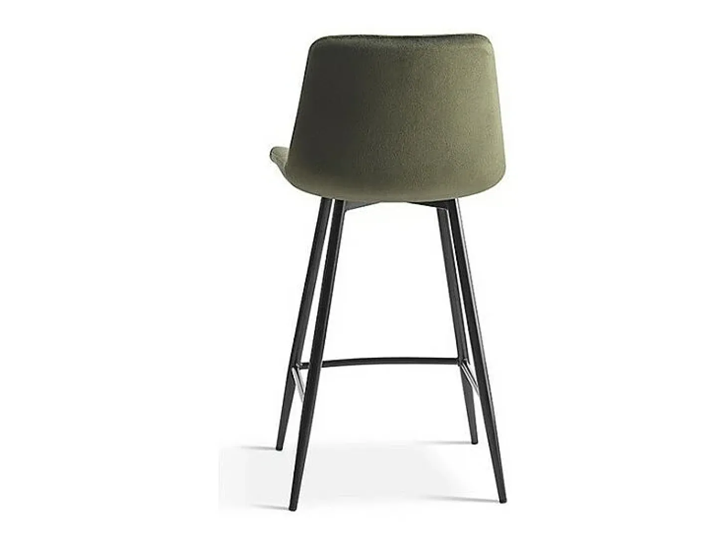 Silla de mostrador JUTE – Terciopelo verde – Patas de metal – Altura 95 cm – Estilo elegante