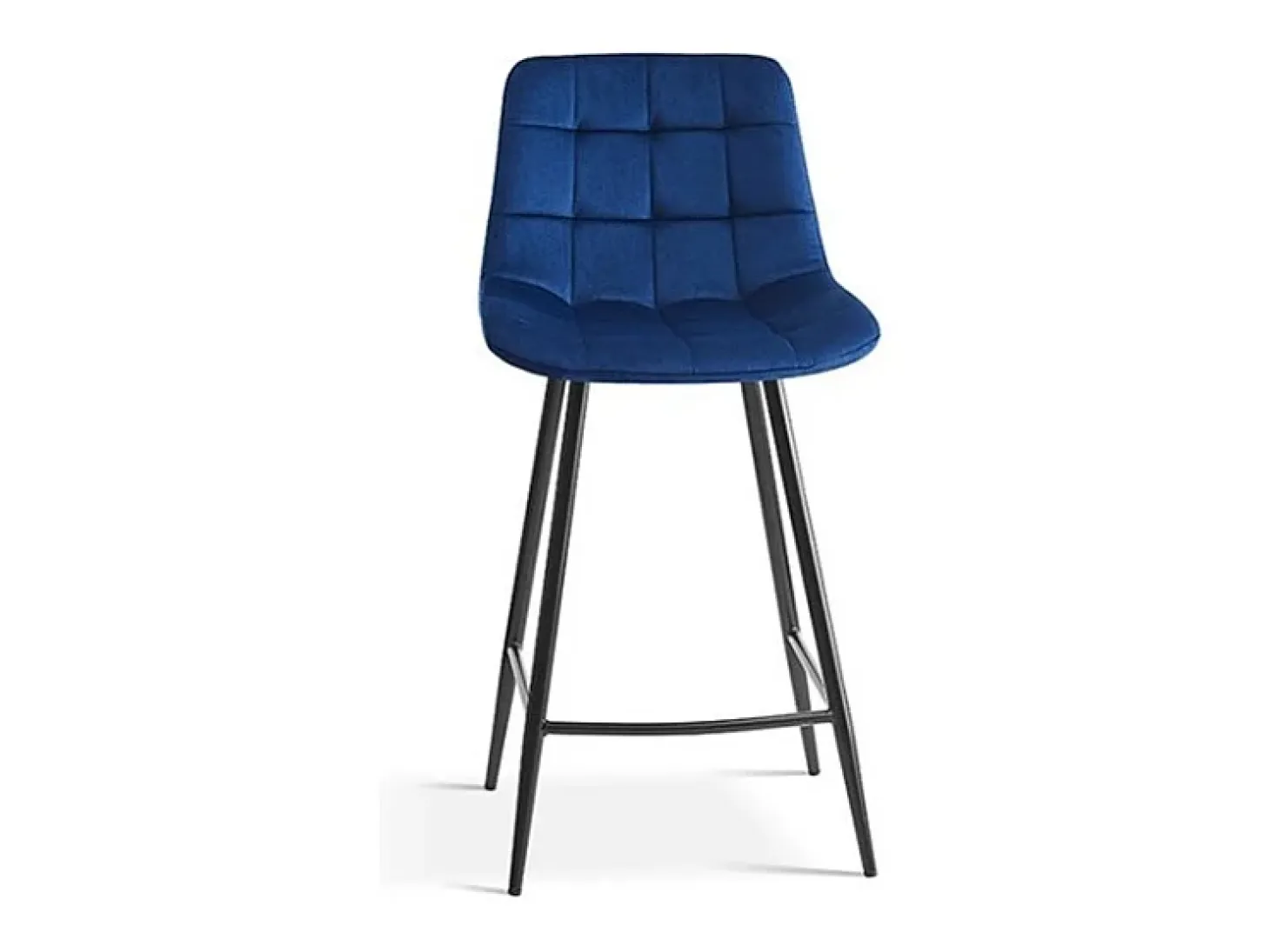 Silla de mostrador 'Jute' Terciopelo Azul, dimensiones: H95 x L46 x P36 cm