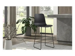 Silla de mostrador ''Mario'' PP Negra, dimensiones: H100.5 x L51 x P44cm