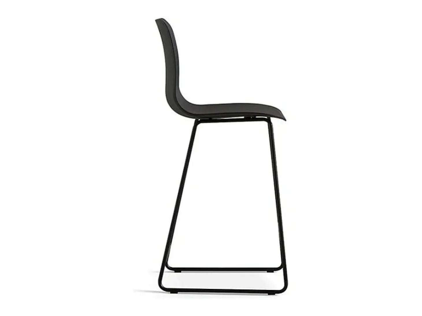 Silla de mostrador ''Mario'' PP Negra, dimensiones: H100.5 x L51 x P44cm