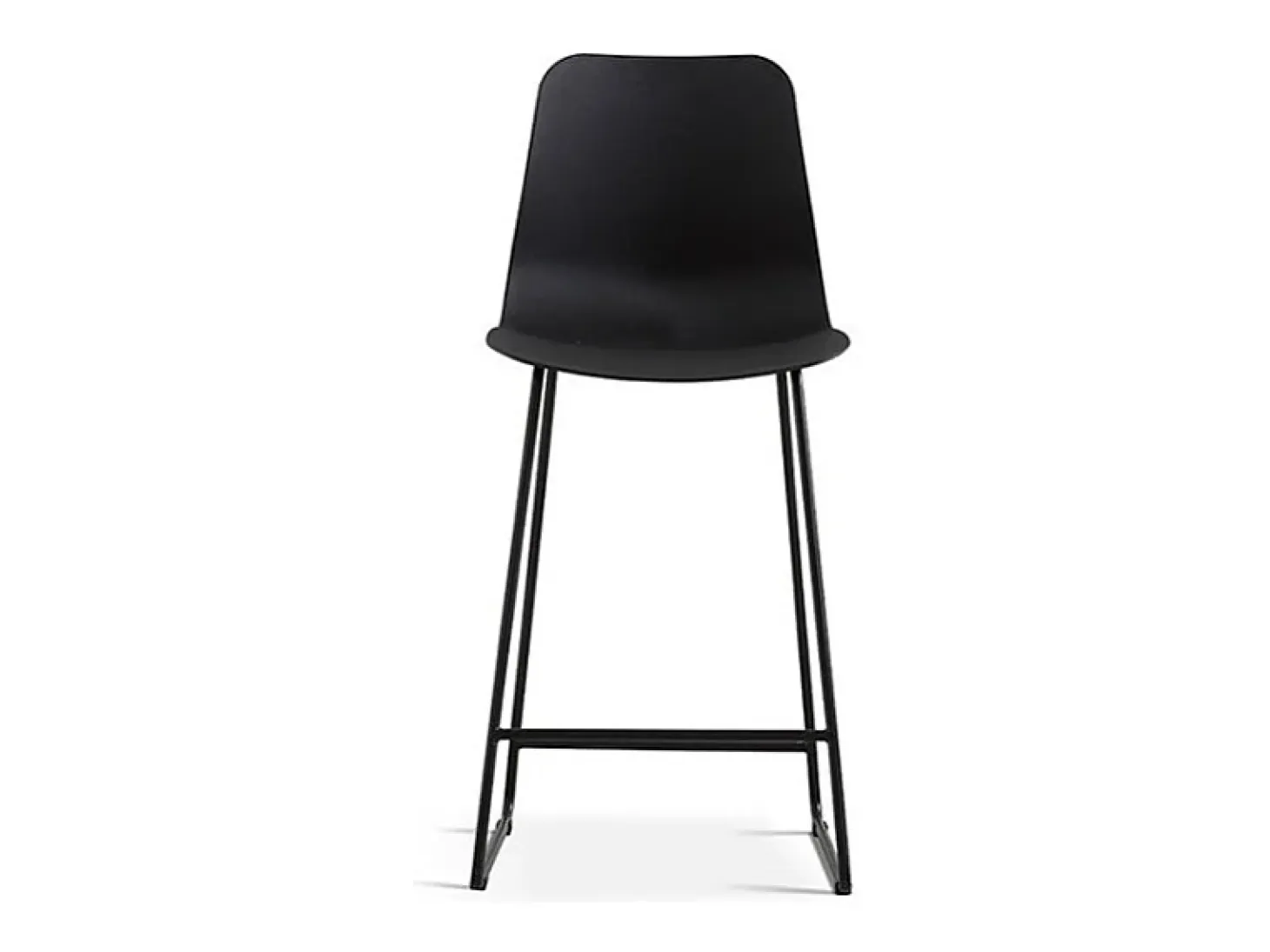 Silla de mostrador ''Mario'' PP Negra, dimensiones: H100.5 x L51 x P44cm