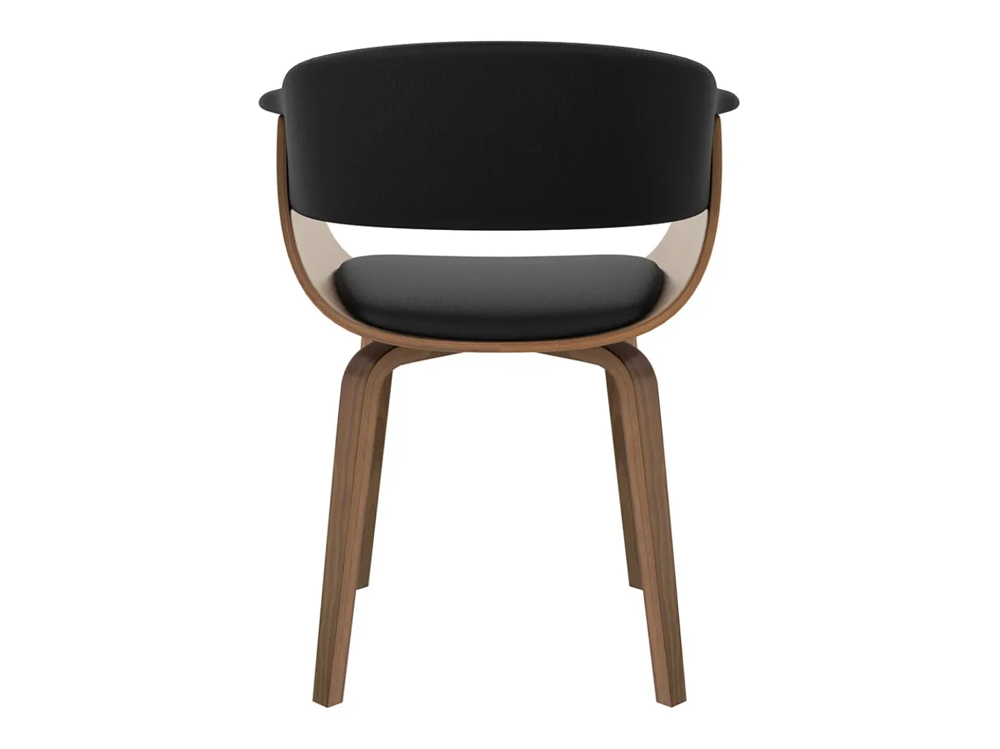Silla de piel sintética negra - Piada