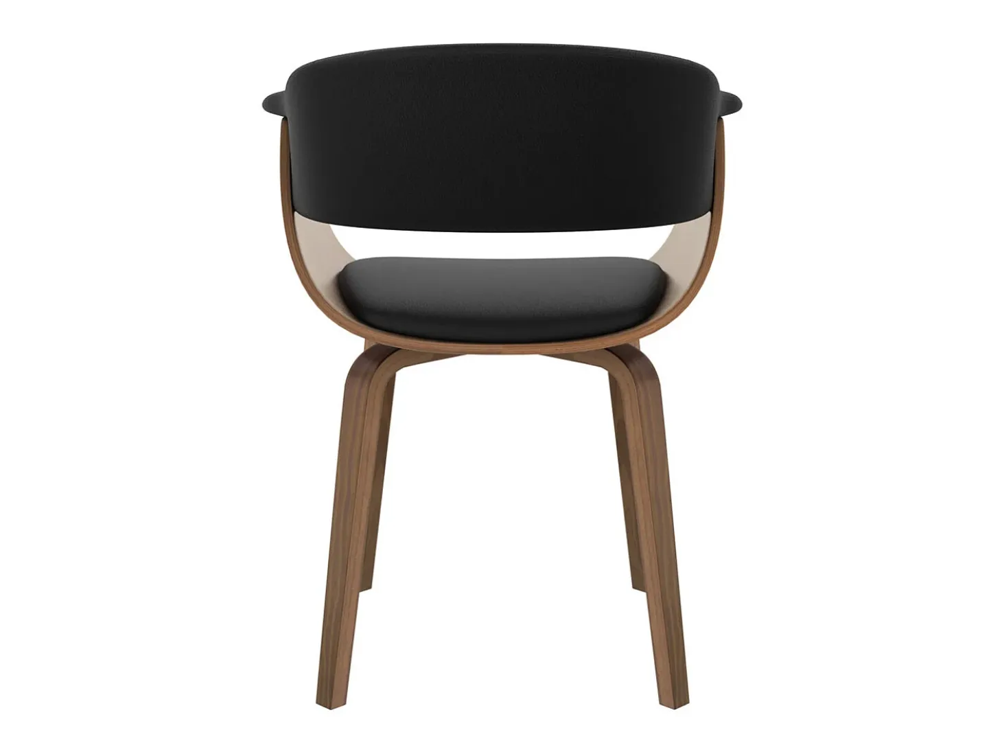 Silla de piel sintética negra - Piada