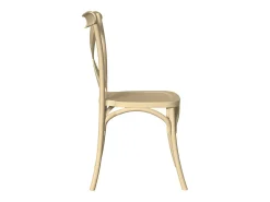 Silla de plástico beige sprint polipropileno apilable x6