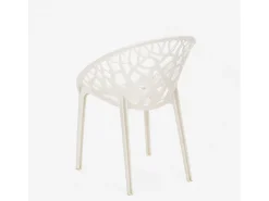 Silla de polipropileno de diseño moderno para restaurante y barra de cocina Fragus - Blanco