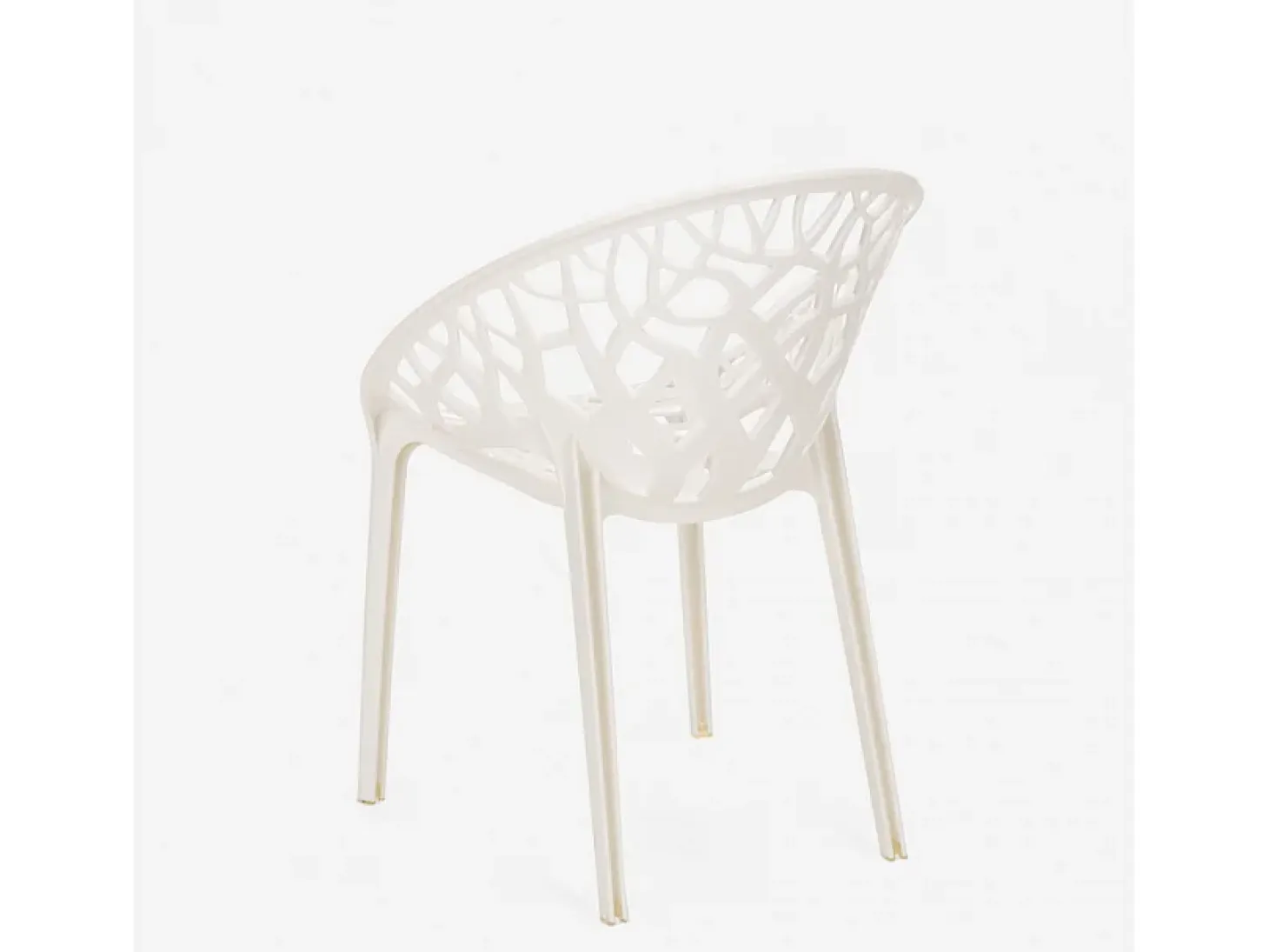 Silla de polipropileno de diseño moderno para restaurante y barra de cocina Fragus - Blanco