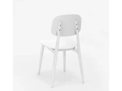 Silla de polipropileno de diseño moderno para cocina, jardín, bar, restaurante Geer - Blanco