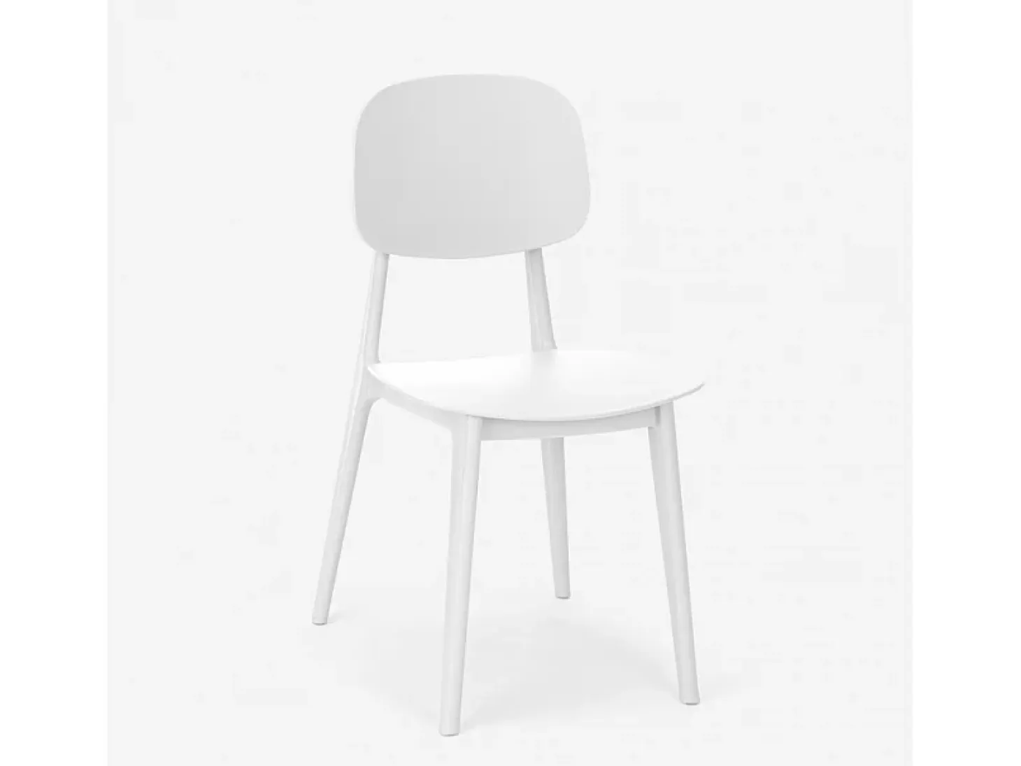 Silla de polipropileno de diseño moderno para cocina, jardín, bar, restaurante Geer - Blanco
