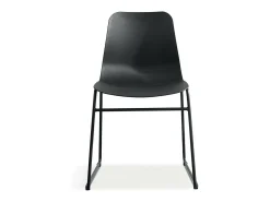 Silla de polipropileno MARIE para comedor, bar, café, color: negro.