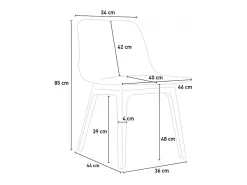 Silla de polipropileno para cocina, bar, restaurante, jardín moderno Bluetit - Blanco