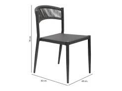 Silla de ratán gris para el hogar