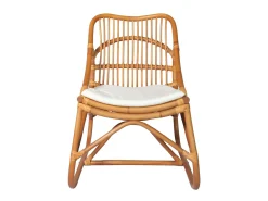 Silla de ratán lino marrón claro ES23393
