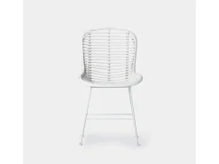 Silla de ratán natural de Fibra natural Blanco 86 x 47- Leo