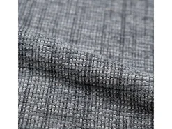 Silla de tela gris jaspeado y patas de metal negro - Andy