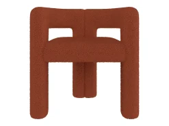 Silla de terciopelo Teddy marrón - estilo patchwork - ideal para cafetería, salón o comidas en familia