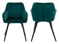 Silla de terciopelo verde BERTILLE