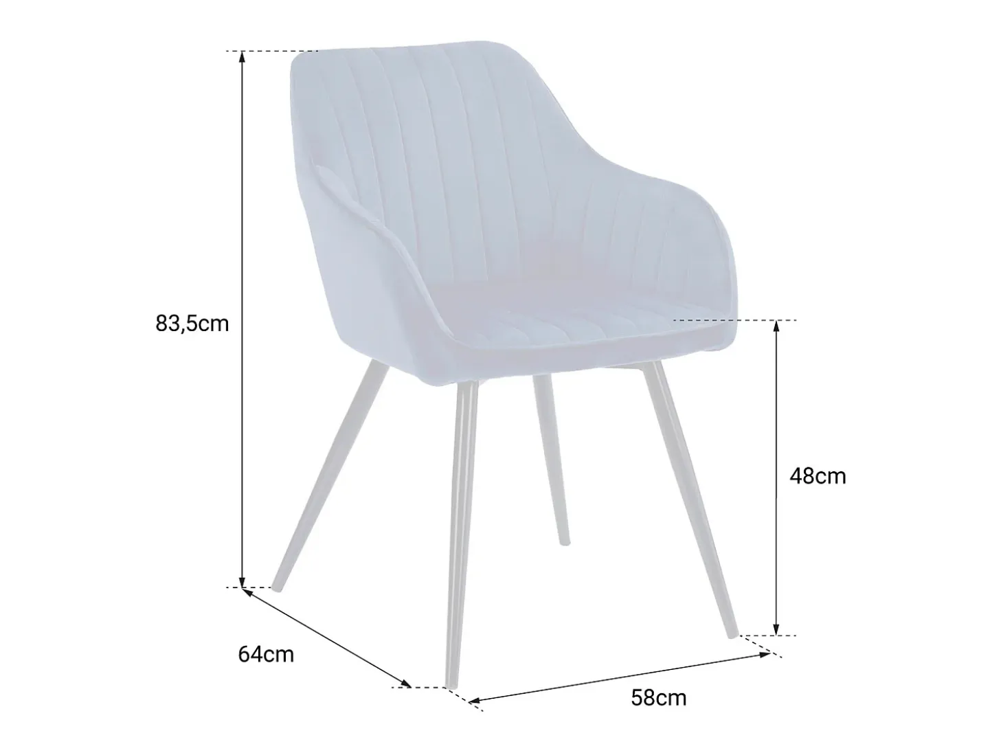 Silla de terciopelo verde BERTILLE