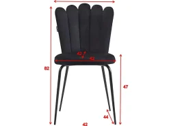 Silla de terciopelo y metal Limhamn