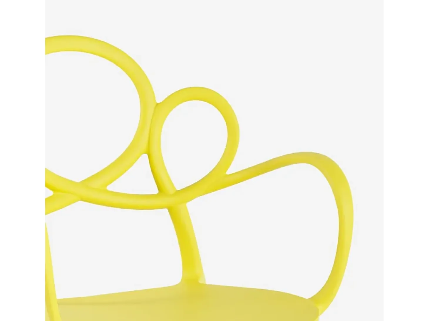 Silla diseño moderno elegante de polipropileno con reposabrazos Derby - Amarillo
