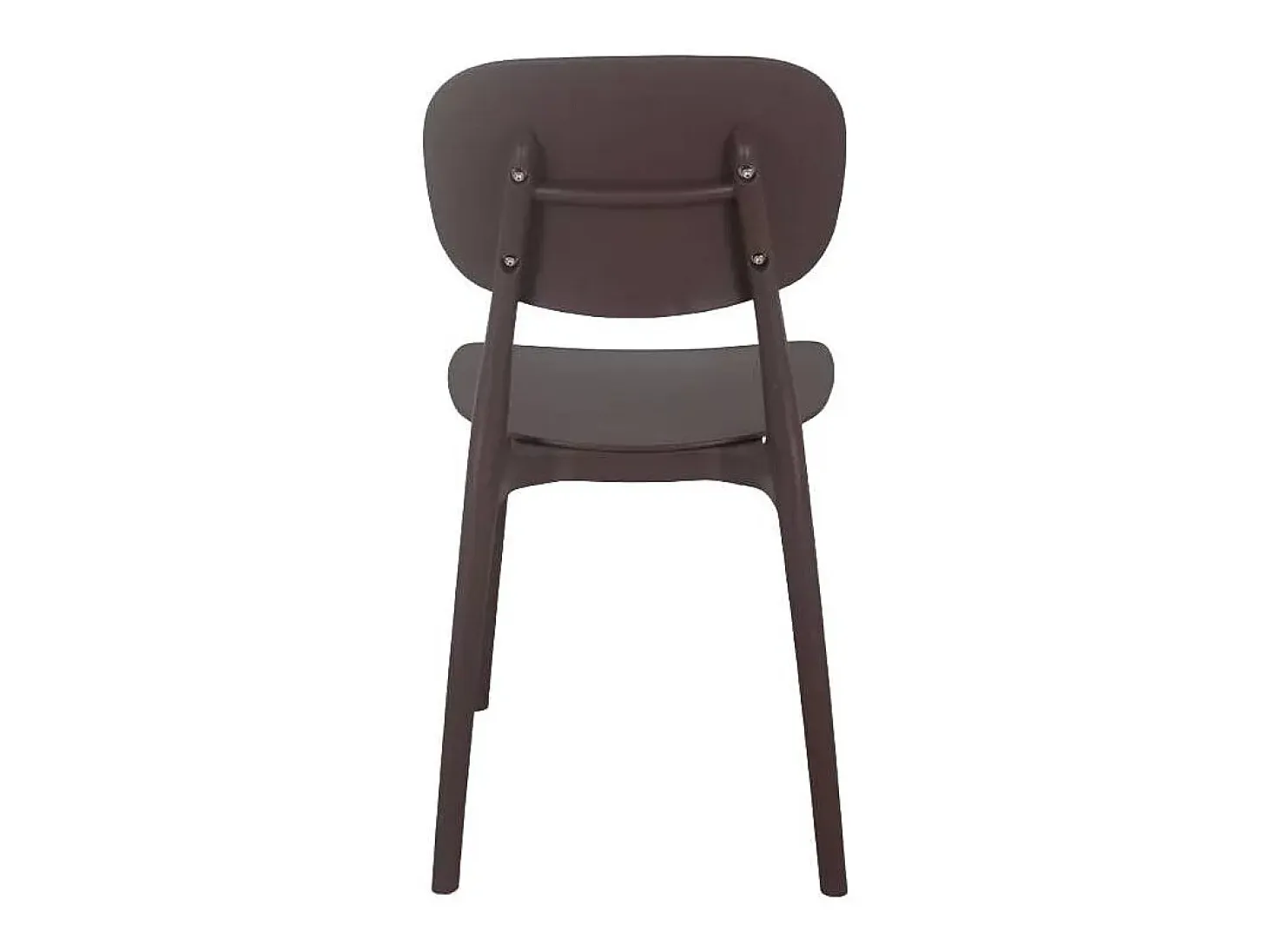 Silla diseño moderno polipropileno cocina exterior comedor Nantes - Marrón