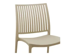 Silla Duna apilable beige 78,5x38x49 cm