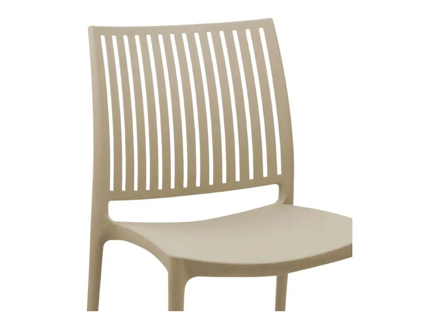 Silla Duna apilable beige 78,5x38x49 cm