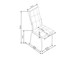 Silla Elysium tapizada en terciopelo negro con patas de metal