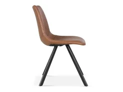 Silla EMET PU Cognac, dimensiones H83 x L46 x P60 cm, ideal para tu cocina o comedor.