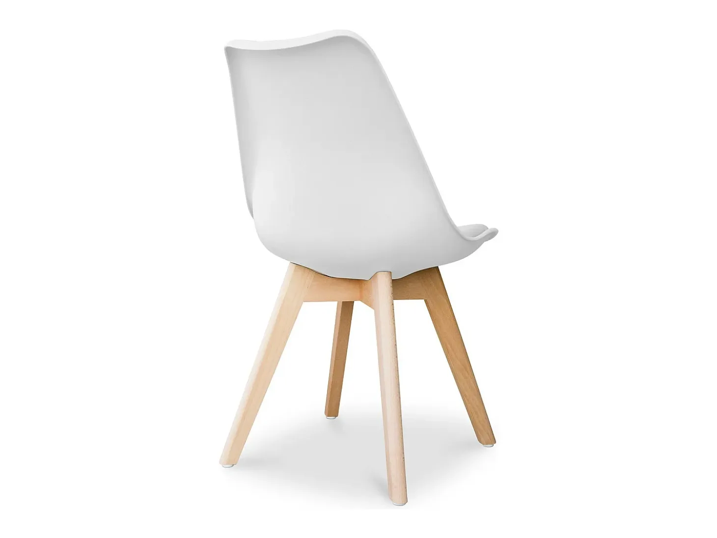 Silla escandinava con cojín gris claro imitación Ginebra