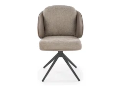 Silla giratoria de diseño en ecopiel y tejido gris Acoro