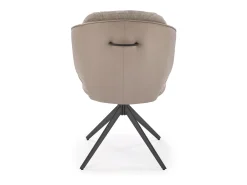 Silla giratoria de diseño en ecopiel y tejido gris Acoro