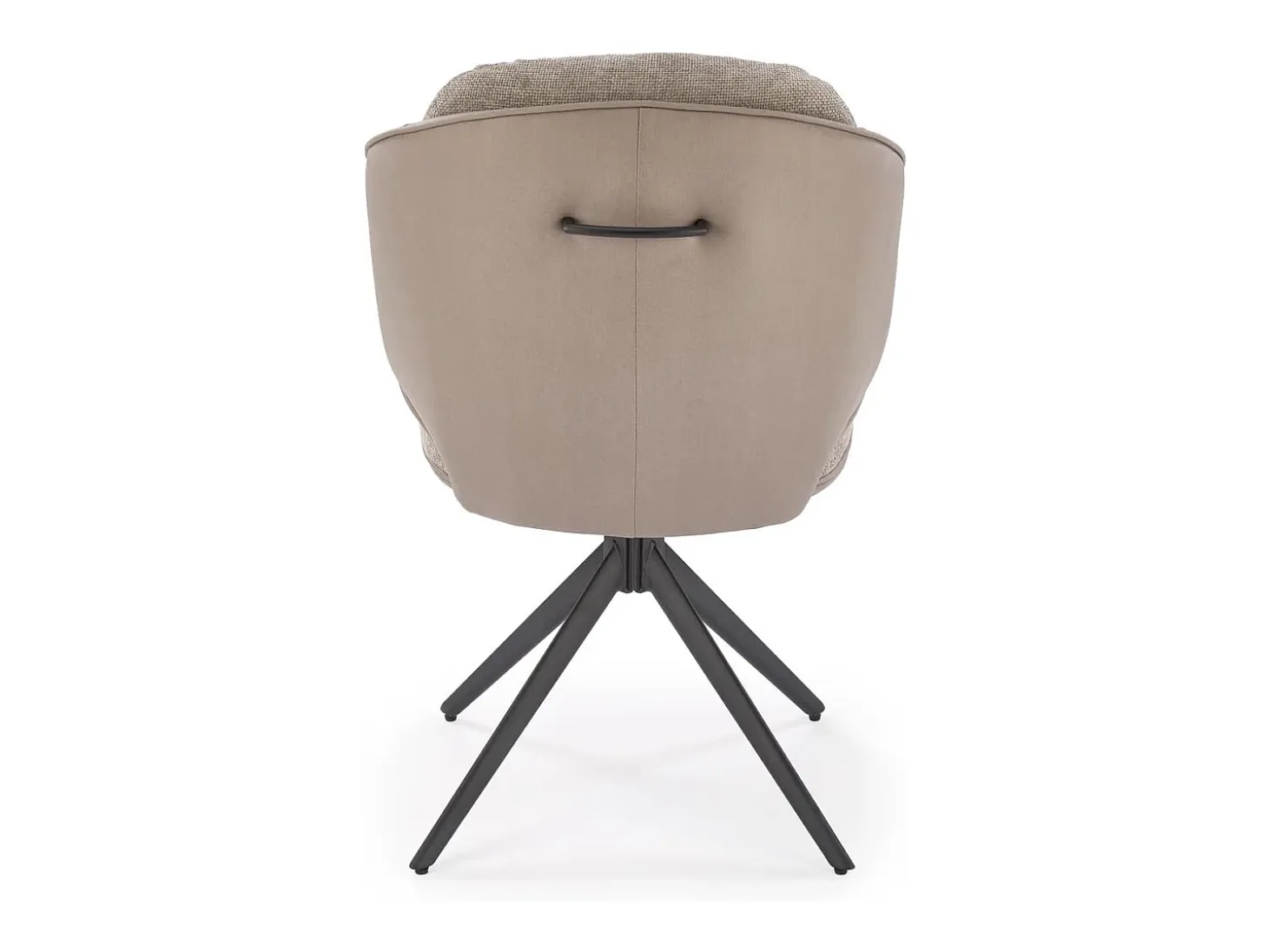 Silla giratoria de diseño en ecopiel y tejido gris Acoro