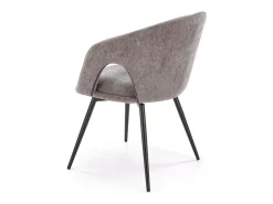 Silla giratoria de diseño en tejido gris Melaine