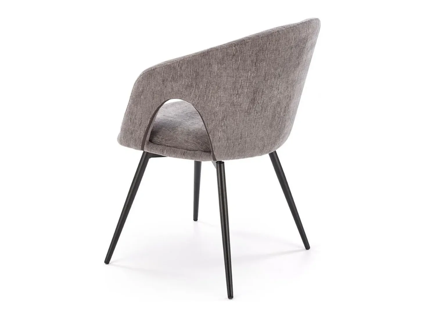 Silla giratoria de diseño en tejido gris Melaine