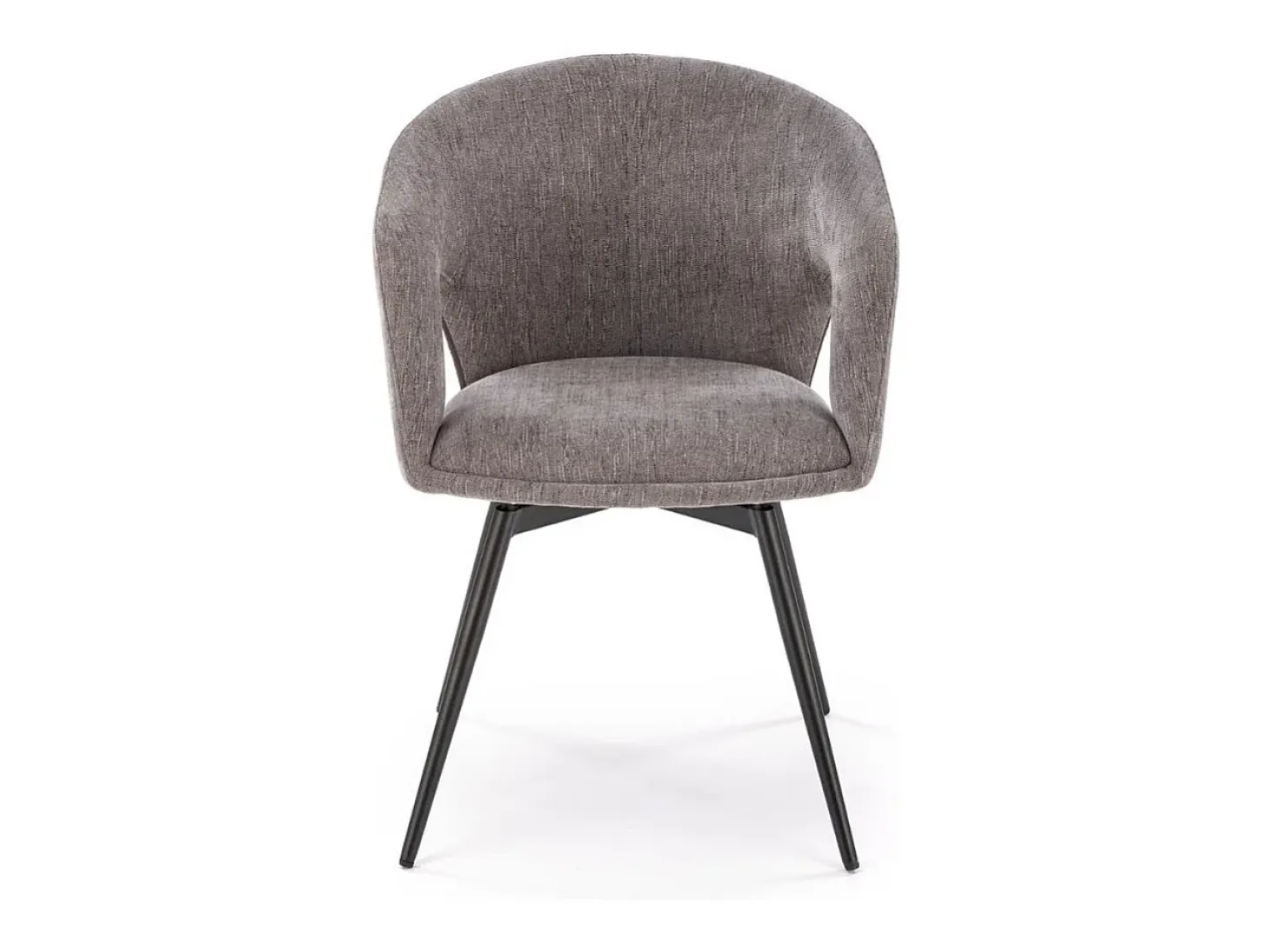 Silla giratoria de diseño en tejido gris Melaine