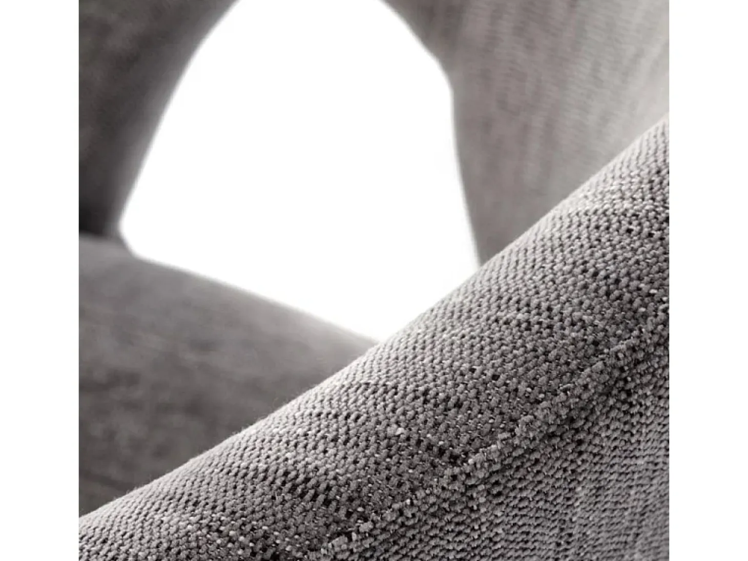 Silla giratoria de diseño en tejido gris Melaine